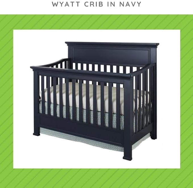 Full-Size Conversion Kit Bed Rails for Westwood Design Convertible Cribs - Solid Wood Rail - Toddler and Adult Bed Rail for Full-Size Beds - Essential Nursery and Baby Furniture (Navy, Option 1)