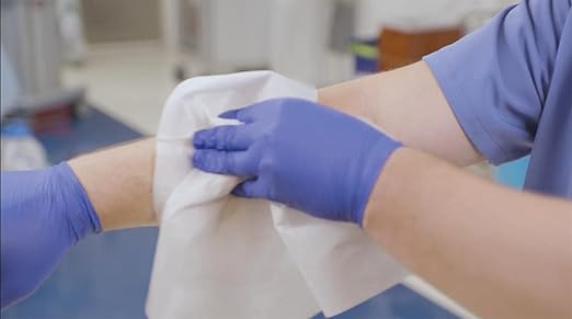 Medline Absorbent Wipers+ Disposable Heavy Duty Dry Wipes, 12" x 13" (90 Count)