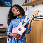 Loog Mini Acoustic kids Guitar for Beginners 3-strings Ages 3+ Learning app and lessons included Black