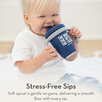 Sippy Cup by Bella Tunno, Silicone Training Cup with Transition Handles for Infants, Toddlers & Kids, Babies 6-12 Months & Toddlers 1-3 Years, Boys & Girls, Sip Sip Hooray, 8 oz