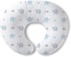 Little Grape Land Nursing Pillow, Breathable Nursing Pillows for Breastfeeding, Breast Feeding Pillows for Mom, Breastfeeding Pillows for Bottle Feeding, Tummy Time, Sitting Support, Blue Elephant