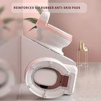 Potty Training Toilet, Realistic Potty Training Seat, Toddler Potty Chair with Soft Seat, Removable Potty Pot, Toilet Tissue Dispenser and Splash Guard, Non-Slip for Toddler& Baby&Kids White, Pink