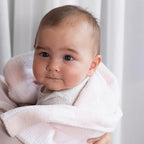 Living Textiles Chenille Knitted Blanket - Pink Check