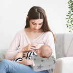 Cozy Cradle Pillow, Cozy Cradle Arm Pillow, Baby Nursing Pillow Head Support Pillow for Breastfeeding Bottle Feeding (Gray Pinstripes)