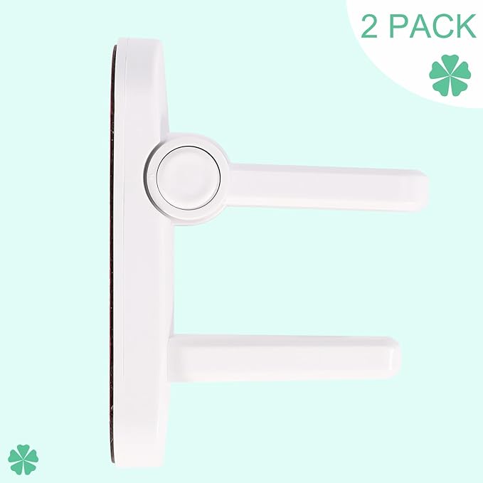 Door Lever Lock 2 Pack, No Drilling or Tools Needed for Installation, ABS Material Door Handle Baby Proof with Strong 3M Adhesive, Prevents Toddlers from Opening Doors