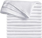 High Absorbancy Reusable Flat Cloth Diapers, Soft & Safe 27 X 27 100% Cotton Burp Cloth, Also Great to Clean Mirrors (12)