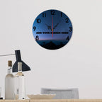 Generic Custom Wall Clock Personalized Picture Hanging Time Clocks Silent Non Ticking Round Decoration for Kitchen Wedding Friend Family Lover, 12x12Inch