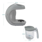 EVLA'S Baby Food Maker, Steamer, Blender, Baby Food Processor for Healthy Homemade Baby Food in Minutes, Touch Screen with 6 Reusable Food Pouches, Baby Registry Essential, Grey