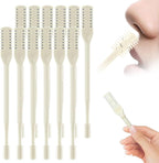 Nasal Hair Cutter, 2025 Upgraded 2 in 1 Nasal Hair Trimmer for Women Men, Manual 360° Rotating Nose Hair Remover Tool with Ear Digger Travel Essentials (Beige, 12 Pcs)