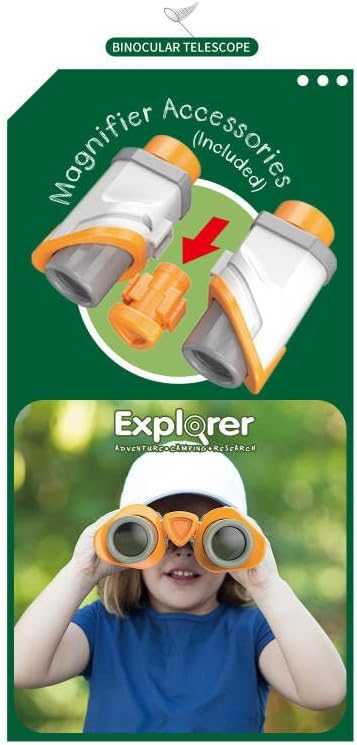 LittleCub Bug Hunting Kits for Children - 10 Pcs Bug Catcher for Kids, Kids Insect Explorer kit, Educational Toys Includes an Observation Box, Magnifier, Compass, Tweezers, Flashlight, and Net Bag