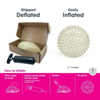 Edushape Original Sensory Ball for Baby - 7" Glow-in-The-Dark Colorful Toddler Ball Helps Enhance Gross Motor Skills for Kids 6 Months & Up