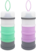 Baby Formula Dispenser, Formula Container, Portable Milk Powder Dispenser Container, Baby Feeding Travel Storage Container, Non-Spill Stackable Baby Snack Storage Container, BPA Free, 2 Packs