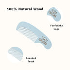 Baby Hair Brush Set for Newborns - Baby Brush and Comb Set - Ultra Soft Goat Hair Bristles, Perfect for Cradle Cap, Newborn Showers & Registries Gift, Comb Brush for Girls & Boys (Sky)