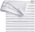 High Absorbancy Reusable Flat Cloth Diapers, Soft & Safe 27 X 27 100% Cotton Burp Cloth, Also Great to Clean Mirrors (6)