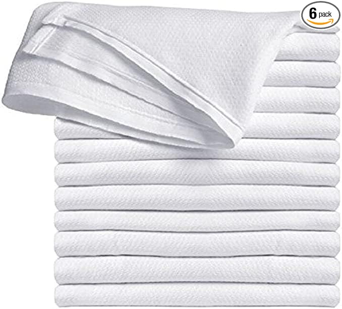 High Absorbancy Reusable Flat Cloth Diapers, Soft & Safe 27 X 27 100% Cotton Burp Cloth, Also Great to Clean Mirrors (6)