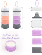 Baby Formula Dispenser, Formula Container, Portable Milk Powder Dispenser Container, Baby Feeding Travel Storage Container, Non-Spill Stackable Baby Snack Storage Container, BPA Free, 2 Packs