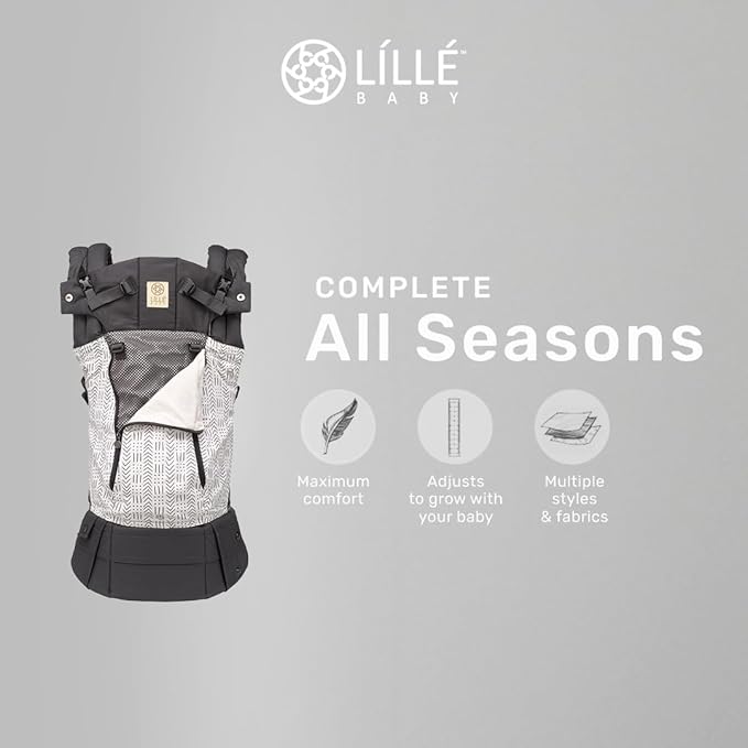 LÍLLÉbaby Complete All Seasons Ergonomic 6-in-1 Baby Carrier Infant to Toddler with Lumbar Support (7-45 Pounds), 360 Degree Baby Wearing & Multi-Position, Inward & Outward Facing (Etch)