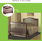 Full-Size Conversion Kit Bed Rails for Sorelle Convertible Cribs - Solid Wood Rail - Toddler and Adult Bed Rail for Full-Size Beds - Essential Nursery & Baby Furniture (Model #215, Cherry)