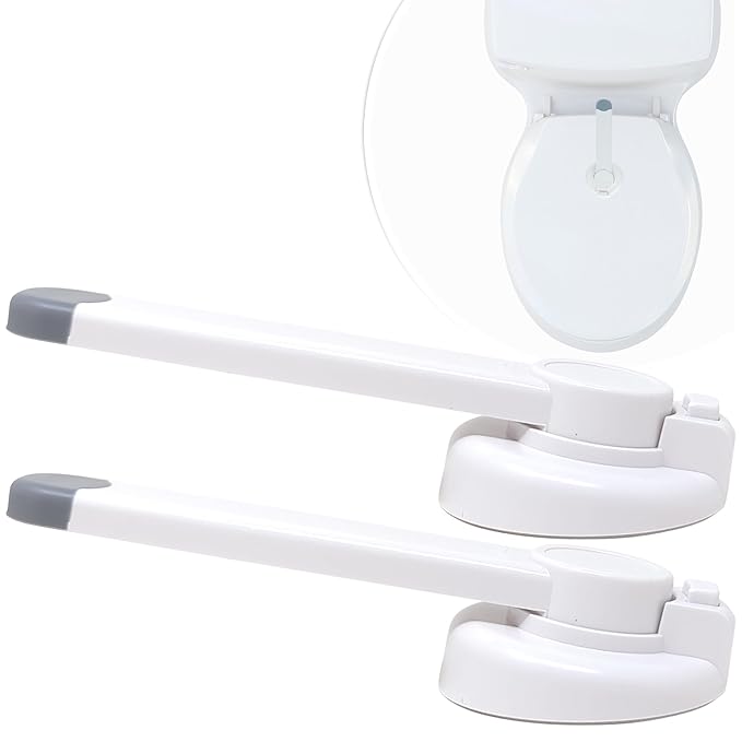 Mars Baby Child Safety Toilet Seat Lock - Easy to Install and Use Toilet Lock, Baby Proof Your Bathroom - Easy Install No Tools Needed - Fits Most Toilets - 2 Pack