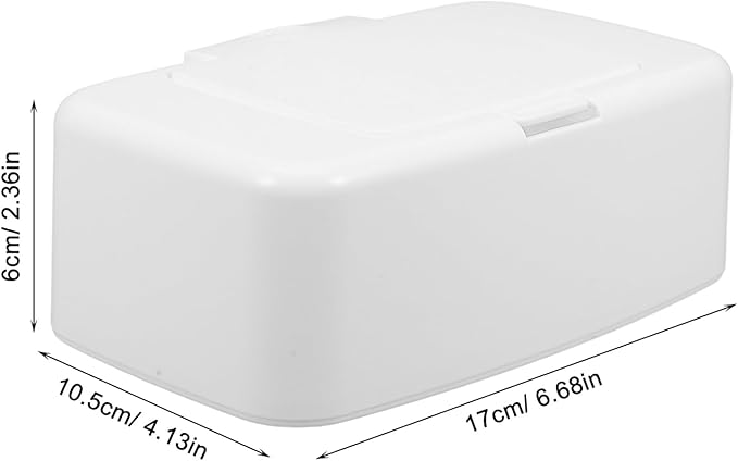 Wipes Dispenser - Wipe Holder for Baby and Adult - Refillable Container Keeps Clean Non-Slip Easy Pull Pouch Case White