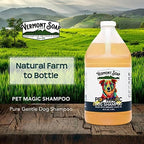 VERMONT SOAP Organics Pet Shampoo - Infused with Organic & Natural Olive Oil, Coconut & Aloe Vera Dog Shampoo for Sensitive Skin - USDA Certified Grooming Pet Shampoo - Original Citrus (64oz)