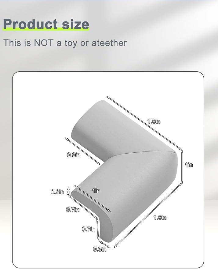 Foam Corner Protector Edge and Corner Guard, with 19 feet Length Foam Safety Bumpers, Baby Proofing Safety Table Corner Protectors (White)