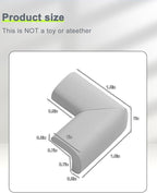 Foam Corner Protector Edge and Corner Guard, with 19 feet Length Foam Safety Bumpers, Baby Proofing Safety Table Corner Protectors (White)