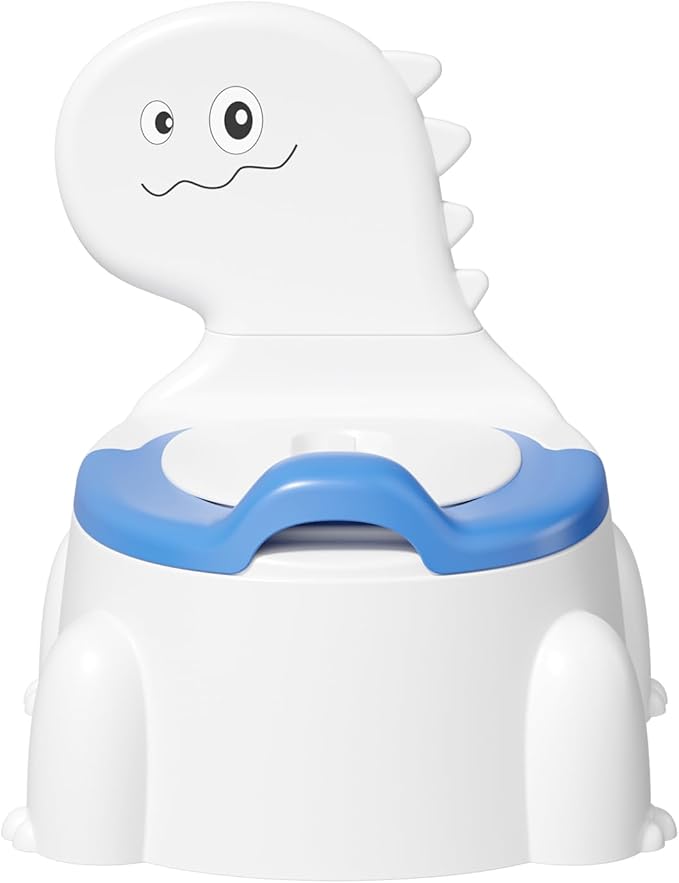 Potty Seat Baby Training Chair Boys Girls Toddler Dinosaur Comfortable children 1-5 years old Baby toilet Animal seat with lid back potty trainer (indigo)
