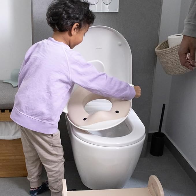 Kindsgut Potty Training Seat in whale design, designed in Germany, suitable for all toilet shapes non-slip toilet seat, Sand