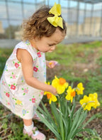 Wee Ones Girls' Plain Wrap Classic Grosgrain Hair Bows on a WeeStay No-Slip Hair Clip, Handmade, Small, Yellow