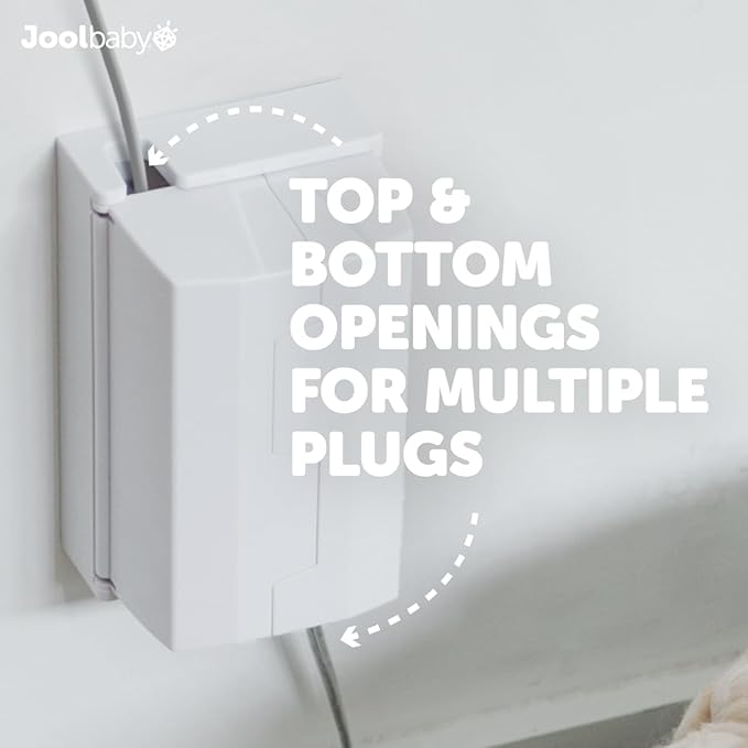 Outlet Cover Box for Child Safety (2 Pack) Duplex & Decorator Electrical Outlet Plates, Concealed Access Buttons, and Spacious Compartment - Jool Baby