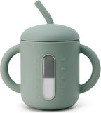 SAMiGO Silicone Sippy Cup, Baby Straw Cup for 6 12 18 Months, Sippy Cup with Straw for Toddlers 1-3 Years, Baby Water Cup for Drinking and Training, 6 oz