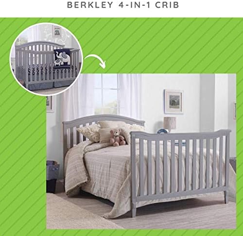 Full-Size Conversion Kit Bed Rails for Sorelle Convertible Cribs - Solid Wood Rail - Toddler and Adult Bed Rail for Full-Size Beds - Essential Nursery & Baby Furniture (Model #221, Gray)