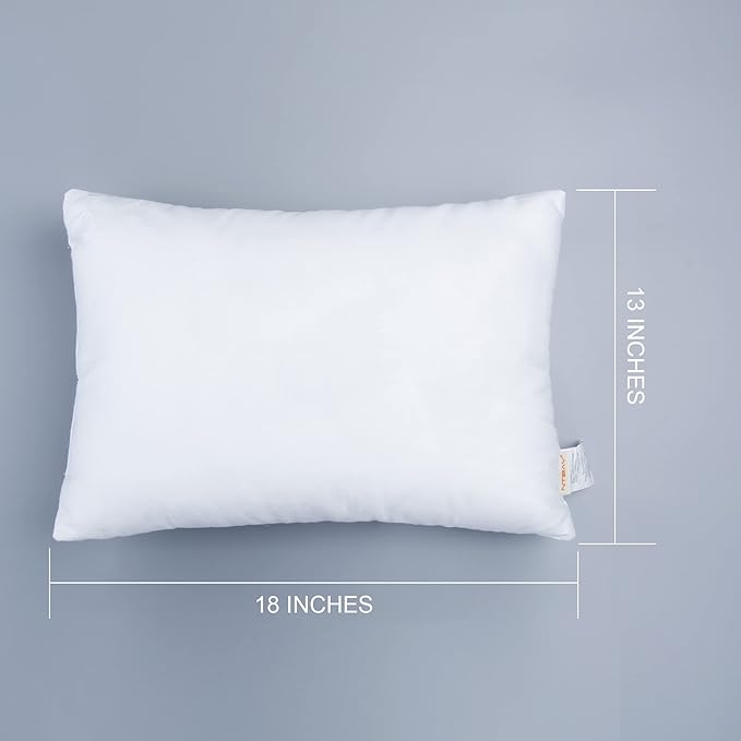NTBAY 2 Pack Cotton Down Alternative 13x18 Pillows, Machine Washable - Soft and Breathable Travel Small Pillows for Sleeping, Ideal for Daycare, Crib, Cot