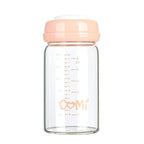 COMI Wide Neck Glass Breastmilk Collection n Storage Bottle, 6oz with Screw Ring Sealing Disk; Re-markable Sealing Disc. BPA Free, Fits Breast Pumps & Nipples (Pink Lids)