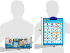 Just Smarty Interactive Alphabet Wall Chart | Talking ABCs & 123s Music Poster with Interactive Light | Toddler Alphabet Learning | Best Educational Gift for Boys & Girls Ages 2 3 4 5 | Letter Sounds