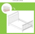 Full-Size Conversion Kit Bed Rails for Westwood Design Convertible Cribs - Solid Wood Rail - Toddler and Adult Bed Rail for Full-Size Beds - Essential Nursery and Baby Furniture (Unfinished, Option 3)