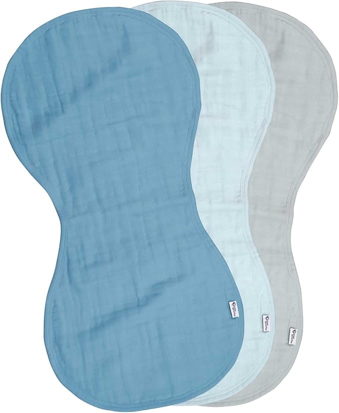 Green Sprouts Organic Cotton Muslin Burp Cloths, Adult Use Only, Hypoallergenic, Standard 100 by Oeko-TEX® Certified, Tested for Hormones, Large