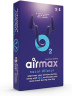 AIRMAX Nasal dilators for Sleeping - 76% More Airflow - Anti Snore Device - Breathe Freely Through The Nose - Sinus Relief, Sleep aid and snoring Solution - 2X Small Blue - 6 Month Relief