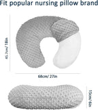 iEvolve Minky Nursing Pillow Cover Breast Feeding Pillow Cover Slipcover U Shape for Baby Boy Girl,Cover Only(RainbowBear)