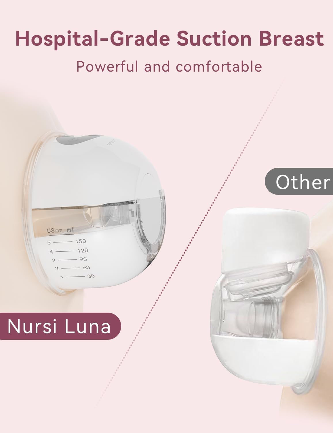 Electric Breast Pump Hands Free, Wearable Breast Pump with 2 Modes, Double Wireless Portable Breasts Pumps