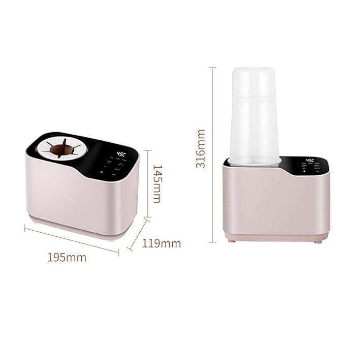 Baby Bottle Warmer, Waterless Bottle Warmer with Shake Function, Fast Milk Warmer for Breastmilk, Portable Bottle Warmer Baby Food Heater & Defroster Warmer for Home (Champagne)