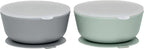 WeeSprout Suction Bowls for Baby & Toddlers (Set of 2) - 100% Silicone w/Plastic Lid - Leak Proof Feeding Supplies - Dishwasher & Microwave Safe Infant Dinnerware w/Extra Strong Base