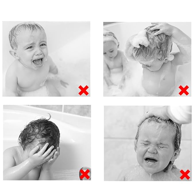 Baby Shower Cap Shield - Adjustable Waterproof Shower Visor for Kids, Soft Baby Hair Washing Shield with Ear Protection, Perfect for Toddlers & Children (Excavator)