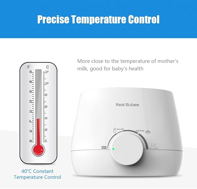Multifunctional Baby Double Bottles Milk Water Warmer Baby Food Heater Steam Sterilizer 5-Minute Fast Warming Precise Temperature Control Auto Power Off
