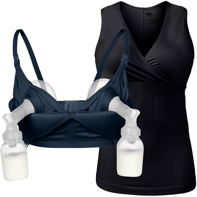Supermom Hands Free Pumping and Nursing Bra - Hands Free Nursing Bra for Pumping - Breastfeeding Bras for Women