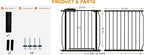 HOOEN 30" Tall Extra Wide Baby Gate for Stairs Doorways 57.5 to 62 Inch Large Long Dog Gates Tension Baby Gate Walk Through Child Gates for Kids or Pets Indoor Safety Gates
