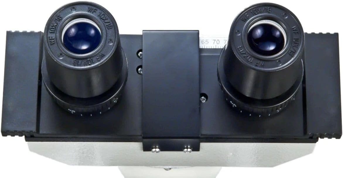 OMAX M82E Series LED Binocular Compound Lab Microscope - 40X-2000X Magnification - Microscope Kit with 100 Blank Slides & Cover Slips