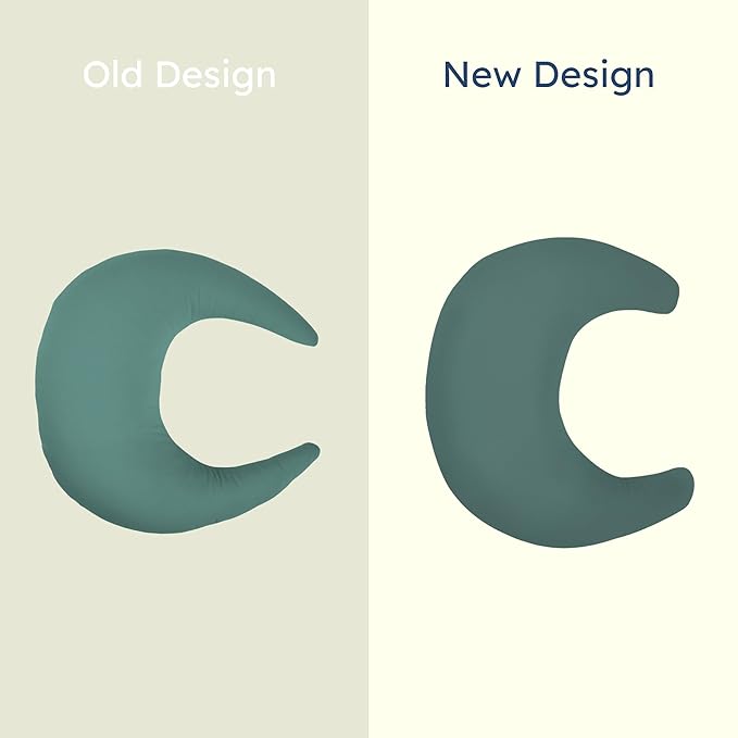 snuggle me Organic Nursing Pillow (New 2025 Design) | Bottle & Breastfeeding Pillow with Organic Cotton Cover & Fiberfill, Machine Washable Feeding Pillow, Newborn Essentials Must Haves (Moss) - v2