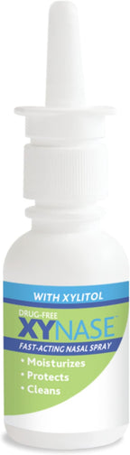 Xynase® Natural Saline Nasal Spray with Xylitol (0.75 fl oz) - Gentle Relief for Congestion, Allergies, and Sinus Pressure, Safe for All Ages